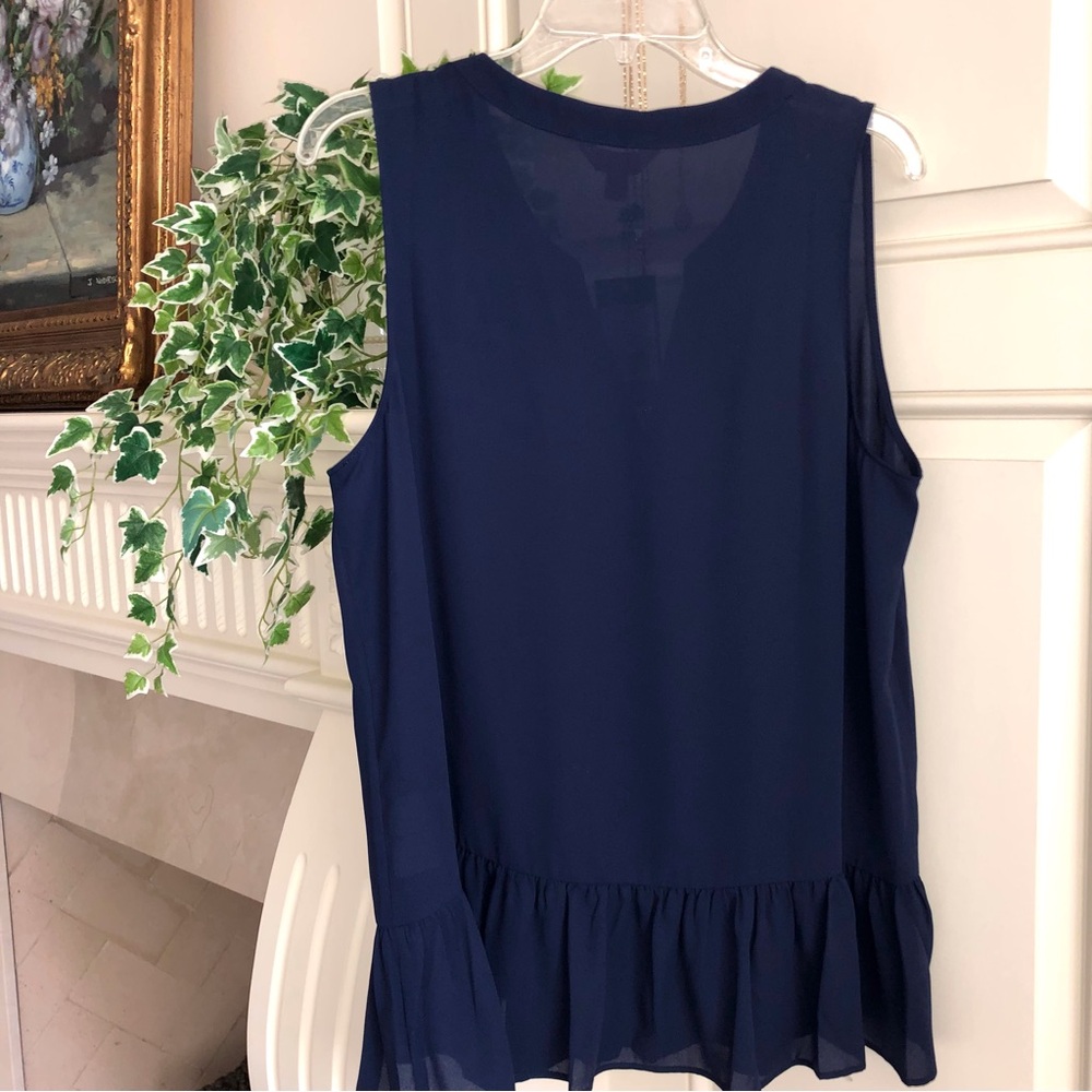 NWT Lilly Pulitzer Gramercy Top in True Navy Size L - Picture 3 of 4